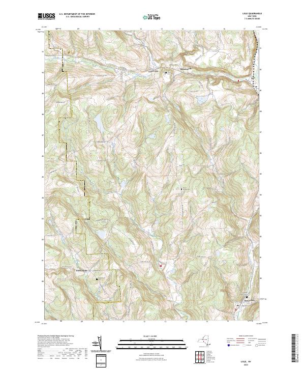 US Topo 7.5-minute map for Lisle NY