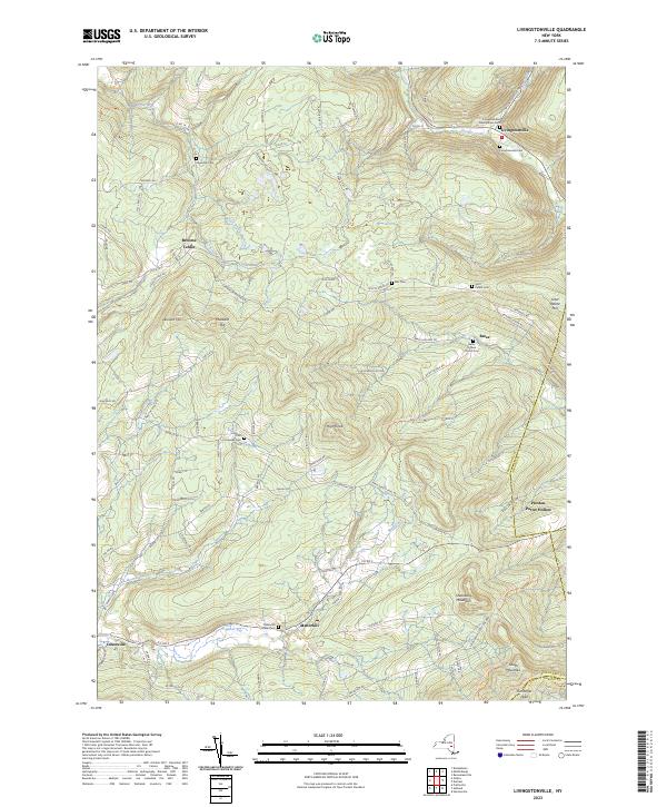 US Topo 7.5-minute map for Livingstonville NY