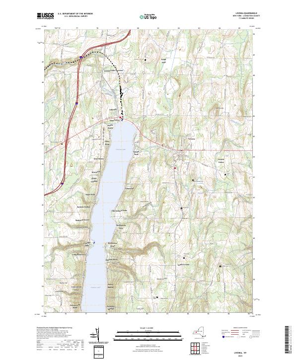 US Topo 7.5-minute map for Livonia NY