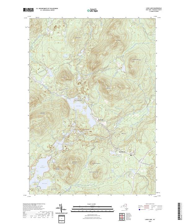 US Topo 7.5-minute map for Loon Lake NY