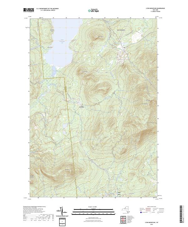 US Topo 7.5-minute map for Lyon Mountain NY