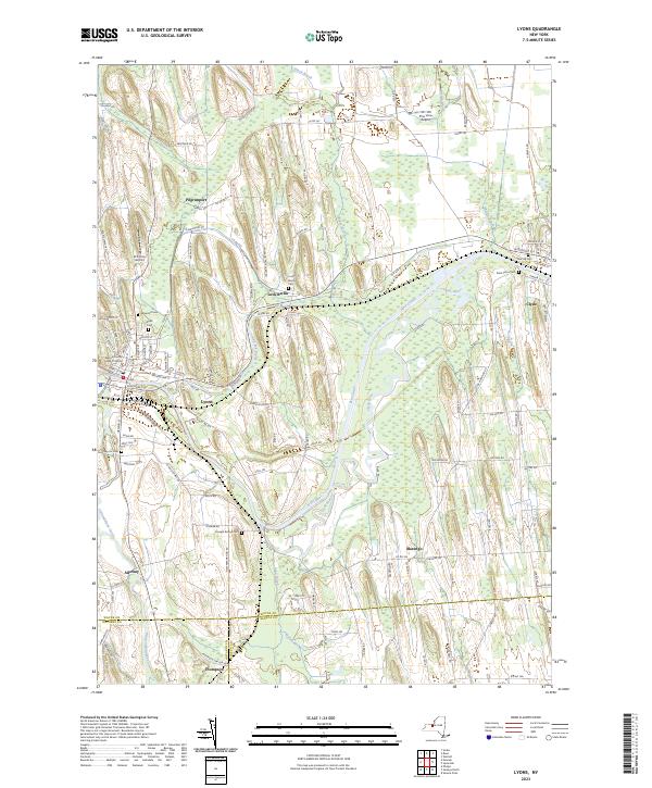 US Topo 7.5-minute map for Lyons NY