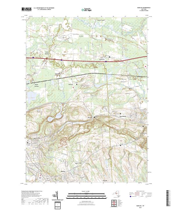 US Topo 7.5-minute map for Manlius NY