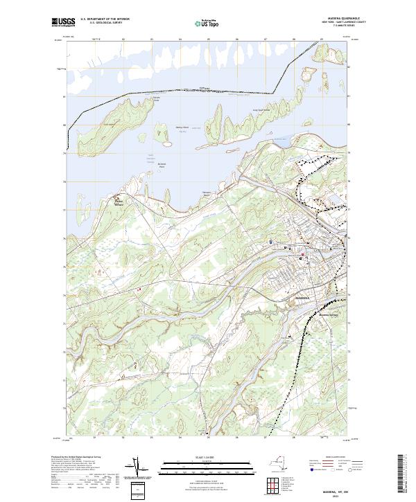 US Topo 7.5-minute map for Massena NYON