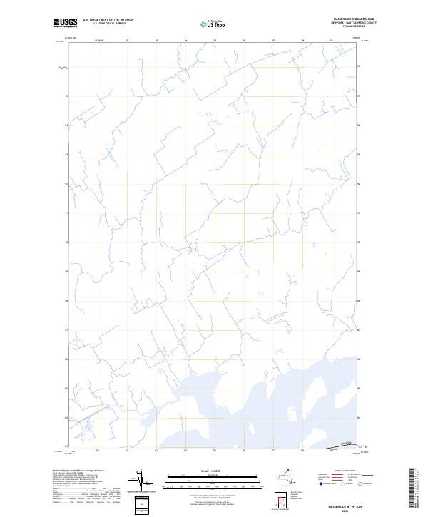 US Topo 7.5-minute map for Massena OE N NYON