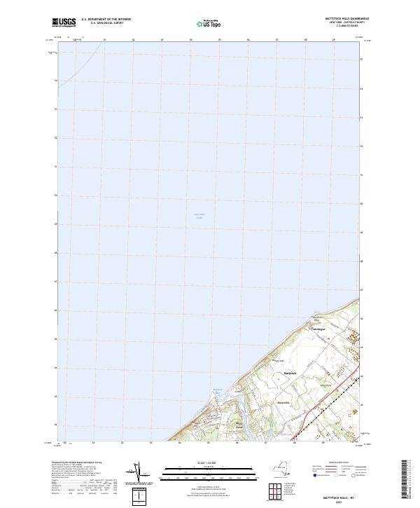 US Topo 7.5-minute map for Mattituck Hills NY