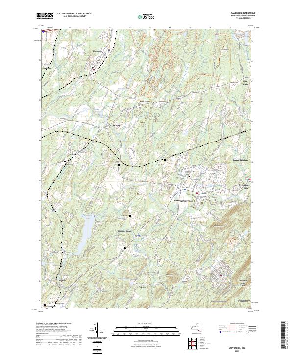 US Topo 7.5-minute map for Maybrook NY