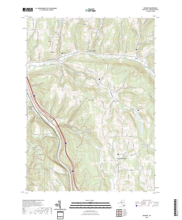 US Topo 7.5-minute map for McGraw NY