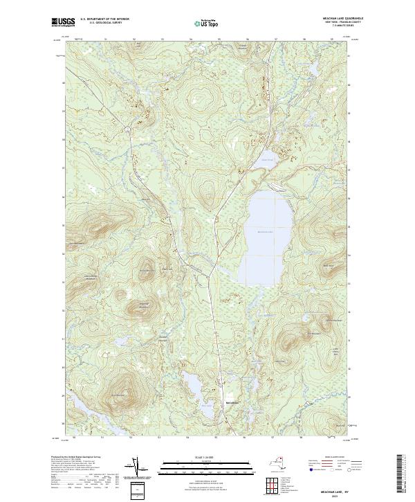 US Topo 7.5-minute map for Meacham Lake NY