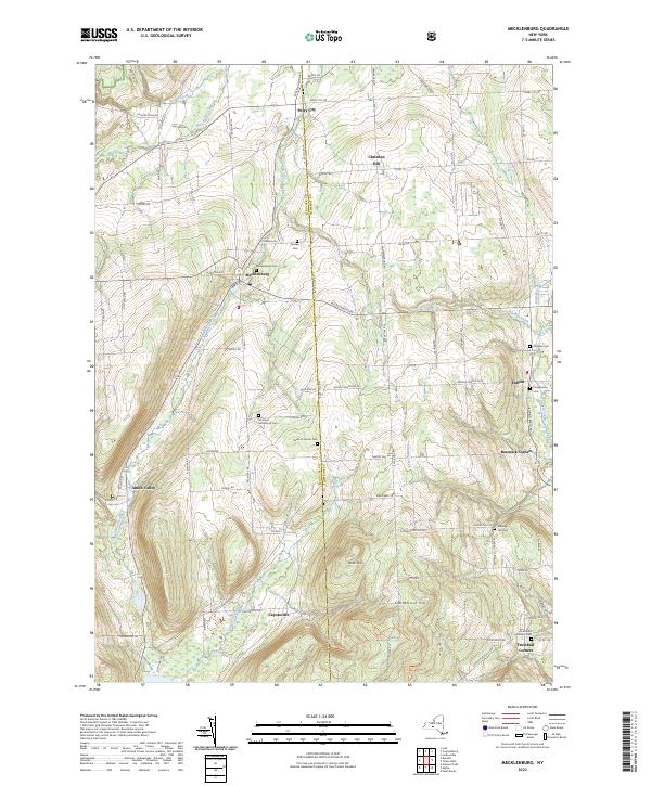 US Topo 7.5-minute map for Mecklenburg NY