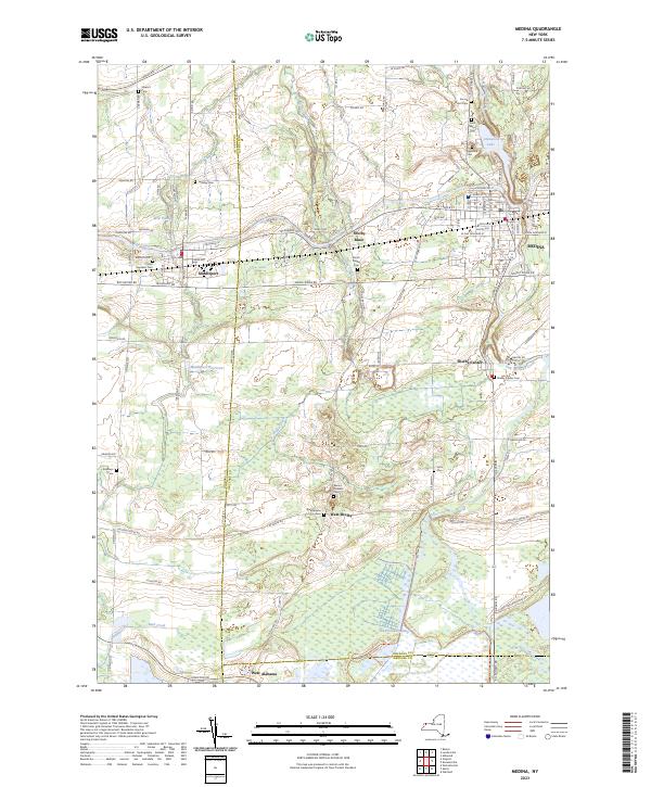 US Topo 7.5-minute map for Medina NY