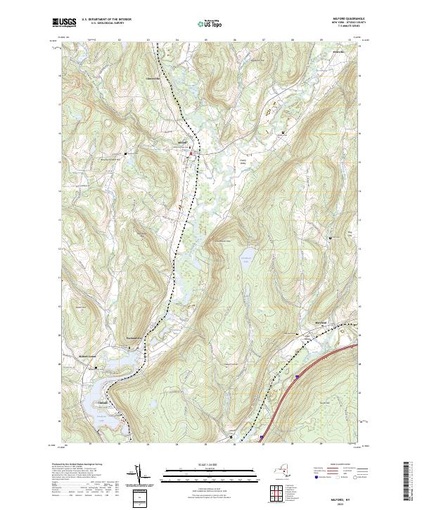 US Topo 7.5-minute map for Milford NY