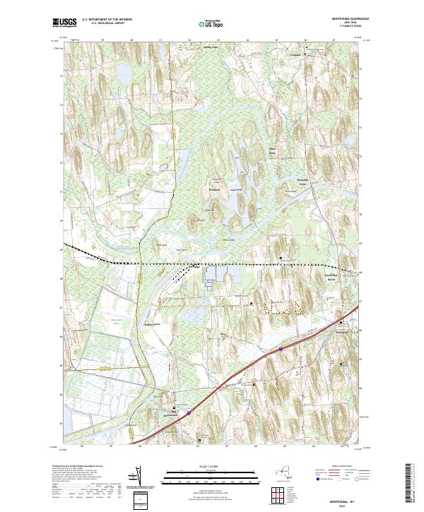 US Topo 7.5-minute map for Montezuma NY