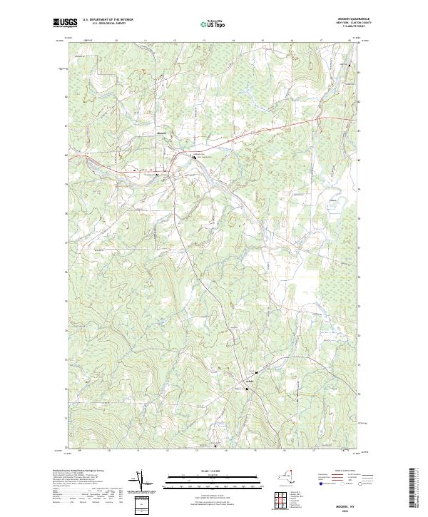 US Topo 7.5-minute map for Mooers NY