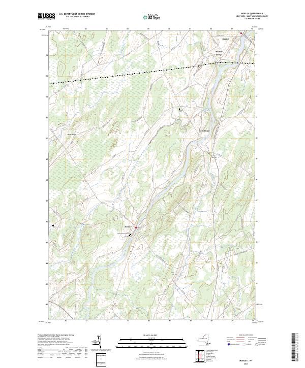 US Topo 7.5-minute map for Morley NY