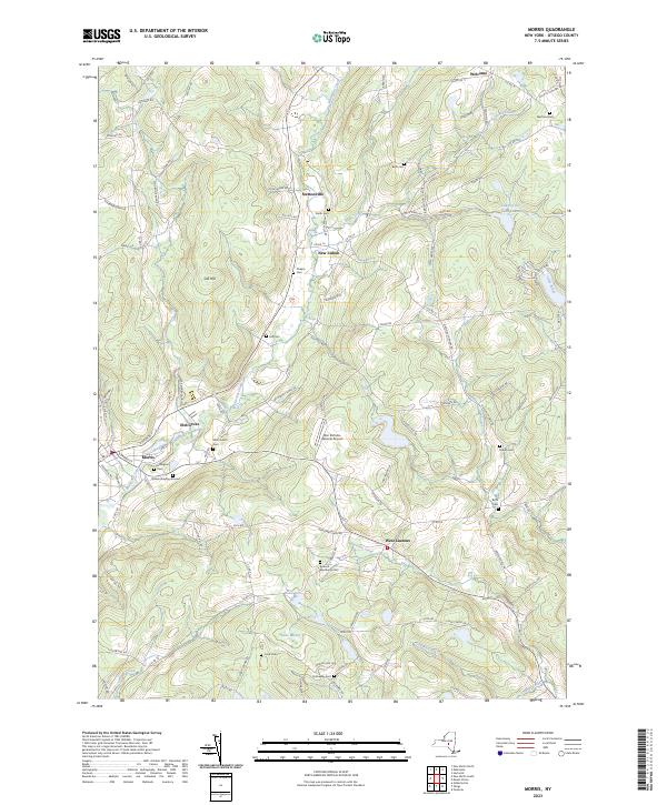 US Topo 7.5-minute map for Morris NY