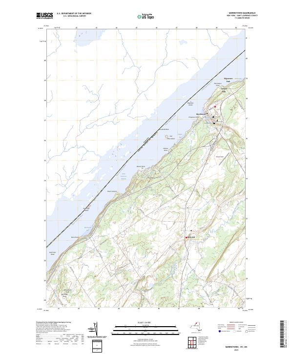 US Topo 7.5-minute map for Morristown NYON