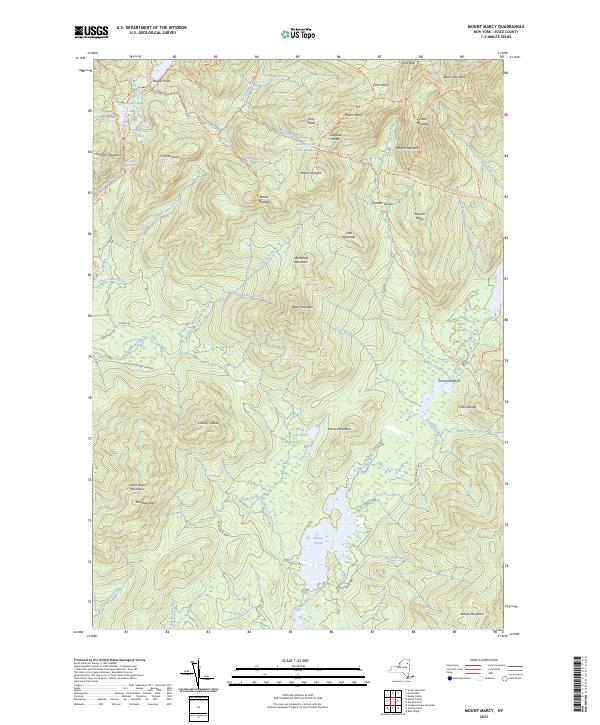 US Topo 7.5-minute map for Mount Marcy NY