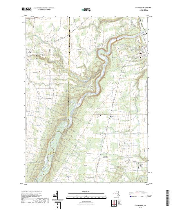 US Topo 7.5-minute map for Mount Morris NY