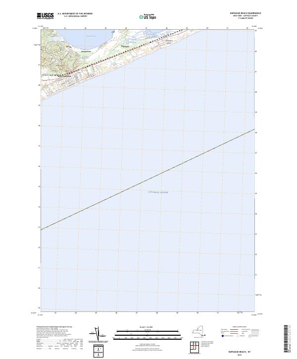 US Topo 7.5-minute map for Napeague Beach NY