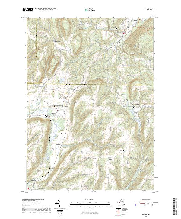 US Topo 7.5-minute map for Naples NY