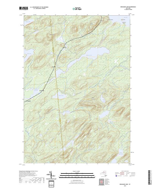 US Topo 7.5-minute map for Nehasane Lake NY