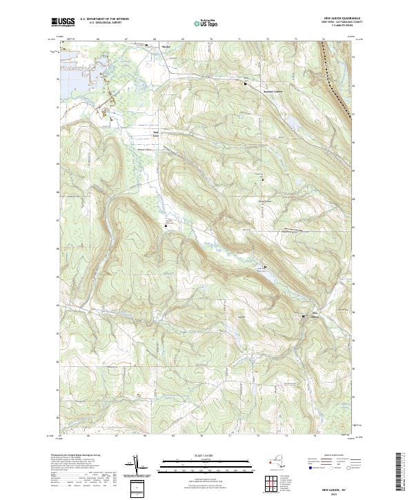 US Topo 7.5-minute map for New Albion NY