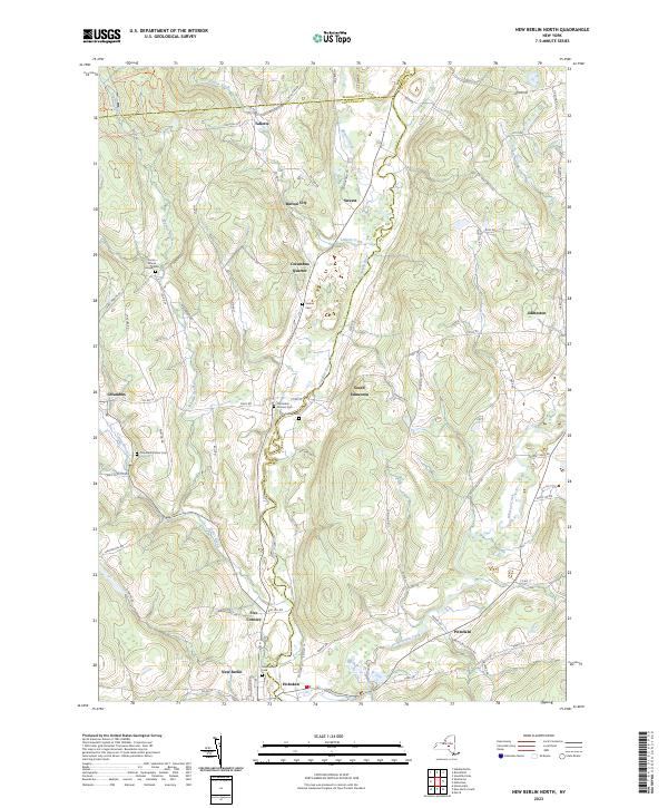 US Topo 7.5-minute map for New Berlin North NY