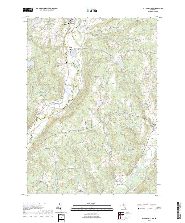 US Topo 7.5-minute map for New Berlin South NY