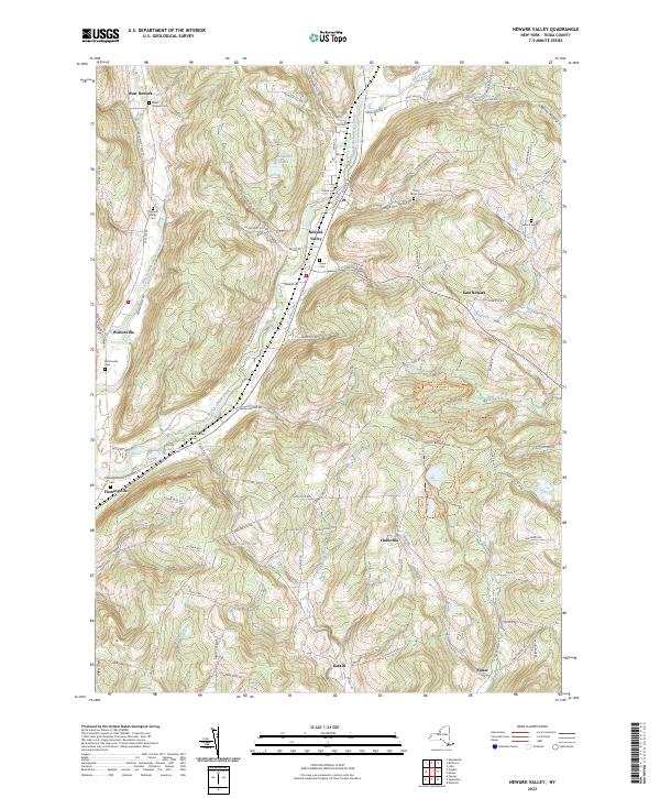 US Topo 7.5-minute map for Newark Valley NY