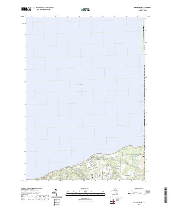 US Topo 7.5-minute map for Ninemile Point NY