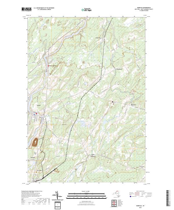 US Topo 7.5-minute map for Norfolk NY