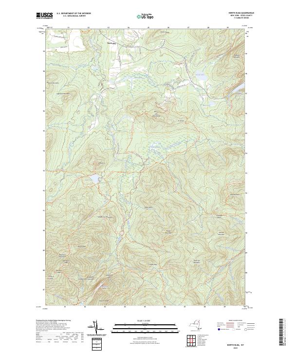 US Topo 7.5-minute map for North Elba NY