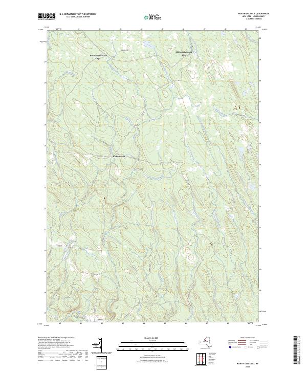 US Topo 7.5-minute map for North Osceola NY