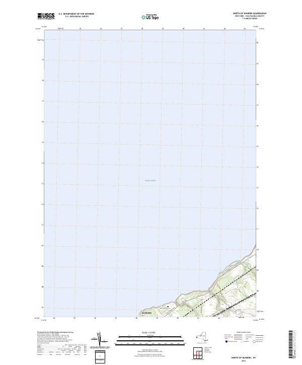 US Topo 7.5-minute map for North of Dunkirk NY