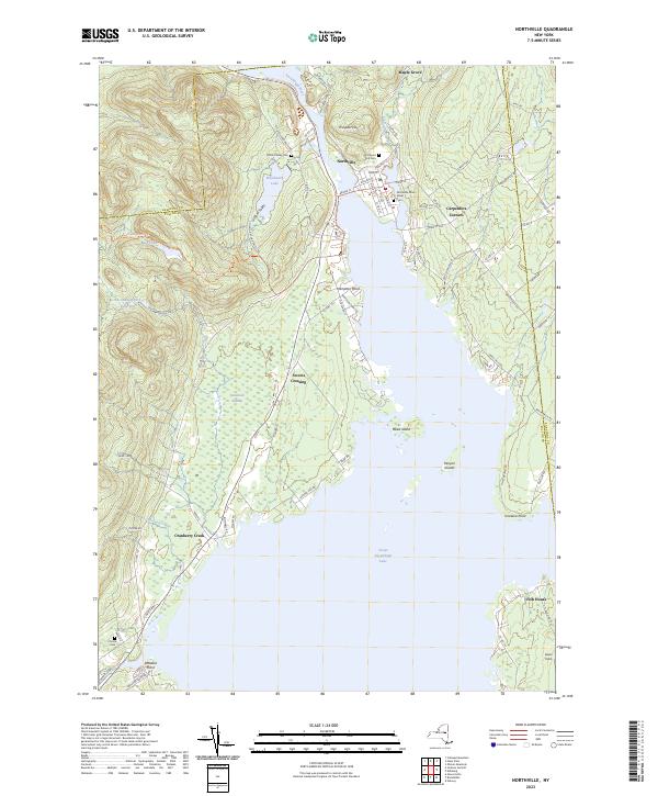 US Topo 7.5-minute map for Northville NY