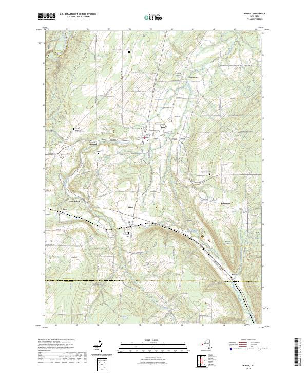 US Topo 7.5-minute map for Nunda NY