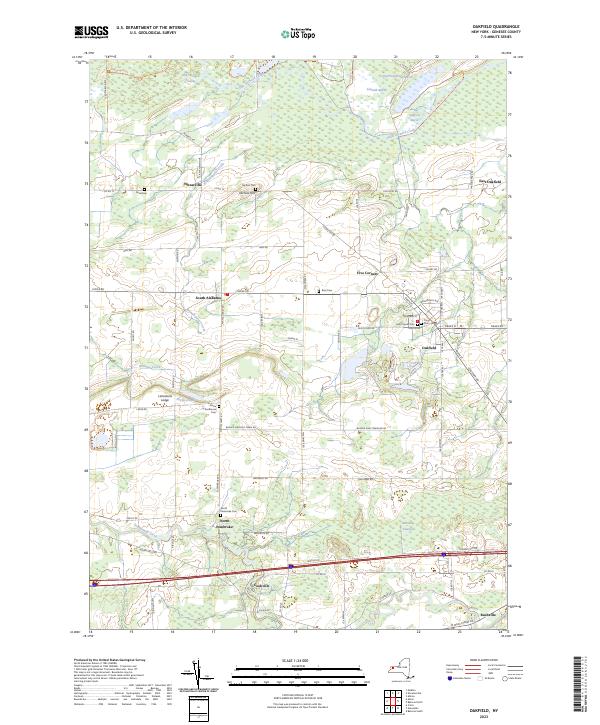 US Topo 7.5-minute map for Oakfield NY