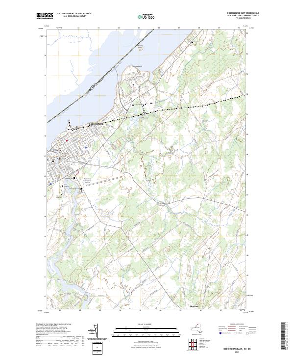 US Topo 7.5-minute map for Ogdensburg East NYON