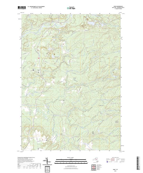 US Topo 7.5-minute map for Ohio NY