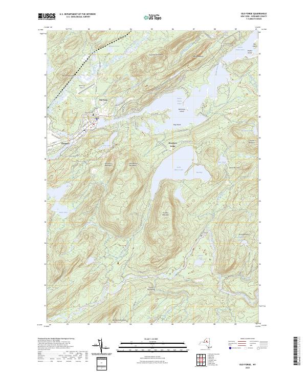 US Topo 7.5-minute map for Old Forge NY