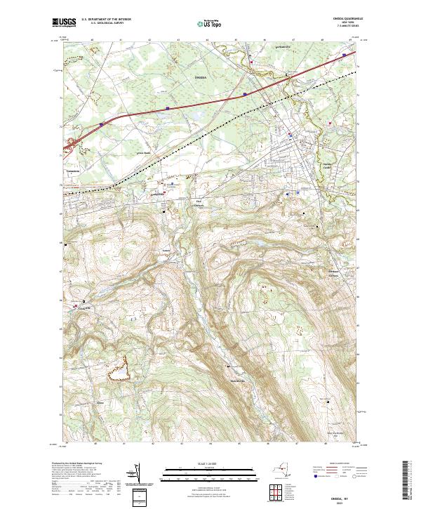 US Topo 7.5-minute map for Oneida NY