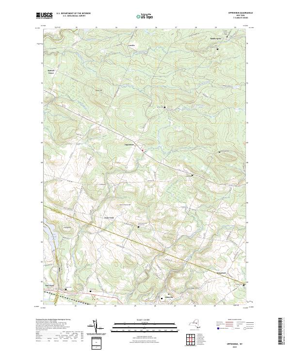 US Topo 7.5-minute map for Oppenheim NY