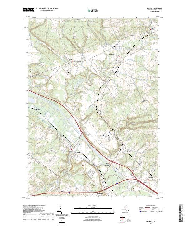 US Topo 7.5-minute map for Oriskany NY