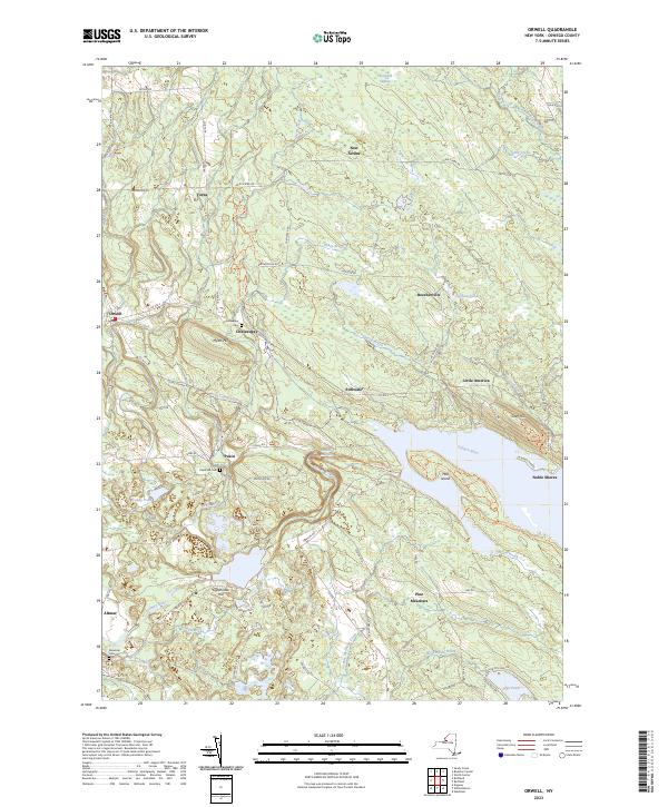 US Topo 7.5-minute map for Orwell NY