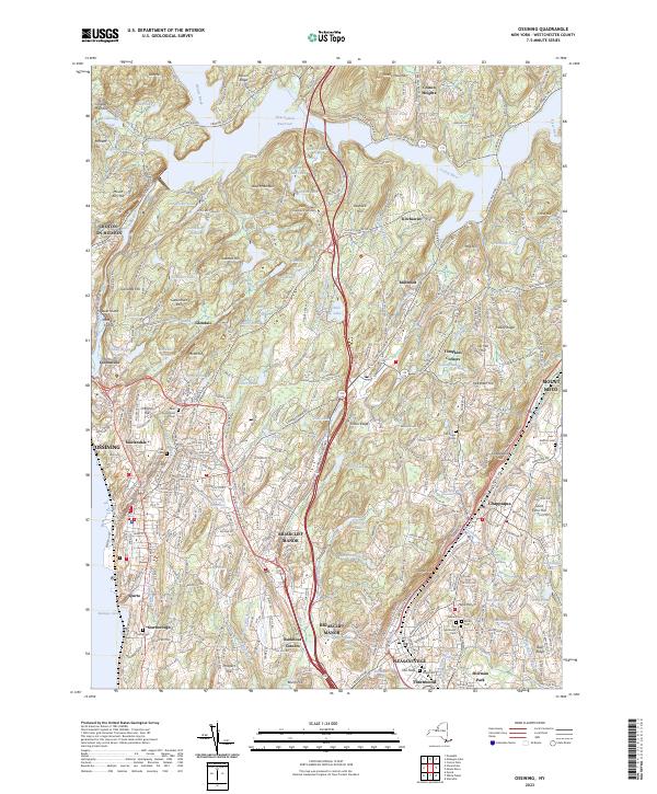 US Topo 7.5-minute map for Ossining NY