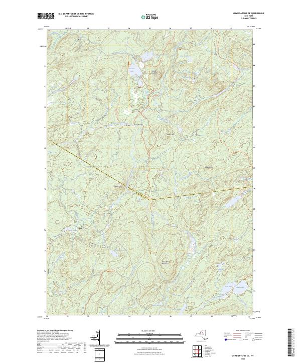 US Topo 7.5-minute map for Oswegatchie SE NY