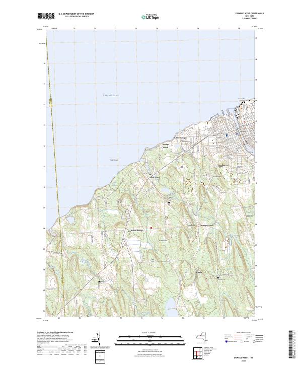 US Topo 7.5-minute map for Oswego West NY