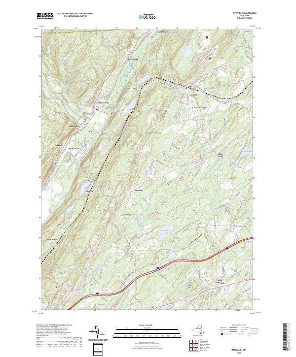 US Topo 7.5-minute map for Otisville NY