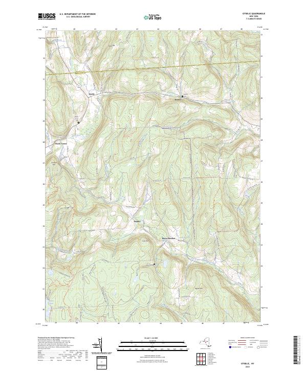 US Topo 7.5-minute map for Otselic NY